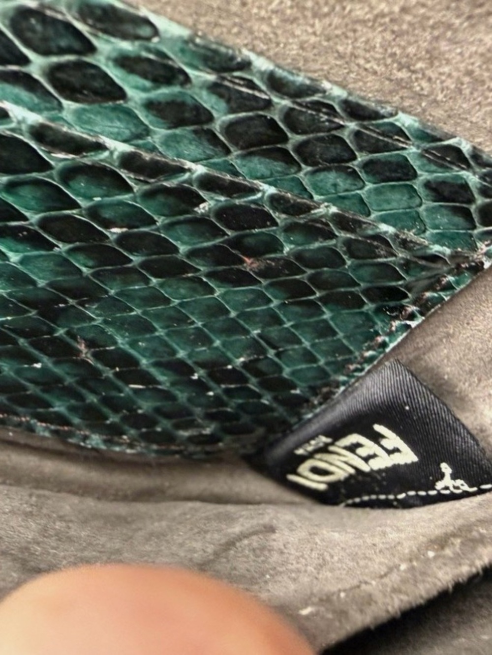 Fendi Microwave Baguette Multicolor Python Crossbody Bag only listing worldwide - Picture 14 of 15